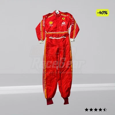 2024 Charles Leclerc Jr. Scuderia Ferrari Race suit Special Sale Halloween - Image 1 of 4