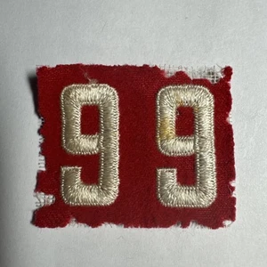 Vintage BSA Troop # 99 Red White Troop Number Patch one piece Felt - Picture 1 of 2