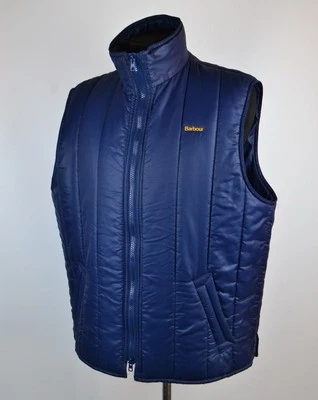 Vintage Barbour men's Trapper Waistcoat quilted gilet dark blue nylon Size XXL - Image 1 of 4