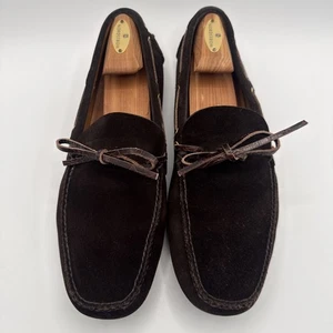 The Original Car Shoe Made In Italy White Mens  10.5 Brown Suede Driving Loafer - Picture 1 of 13