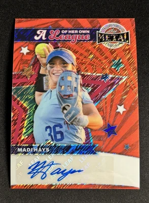 MADI HAYS 2025 HOJA METAL MUJER DEL DEPORTE NARANJA PRIZM 4/4 AUTO SOFTBOL 🔥🔥 Foto 1 de 2