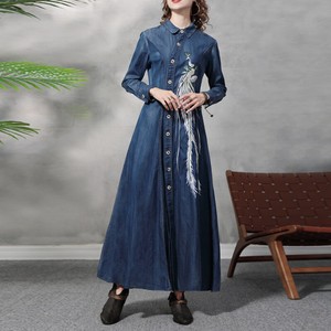 Unbranded Embroidered Denim Dresses for 