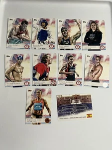 2012 Topps Olympische Spiele 9 Karten Lot Carmelita Jeter Bronze, Tyler Clary Silber! - Bild 1 von 1