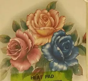 1 natürliches Bambus Wärmekissen, Küchendeko, BUNTE BLUMEN, quadratisch - Bild 1 von 6