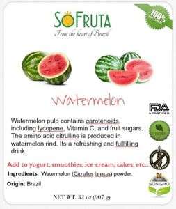 WATERMELON powder 4LB 48oz Freeze Dried NON GMO GLUTEN FREE LYCOPENE- SoFruta