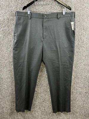 Van Heusen Traveler Pants Men's Size 42x30 Gray Straight Leg Dress Pants - Image 1 of 4