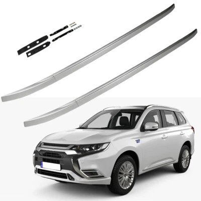 Roof Rack Side Rails Bar Silver For 2013-2017 Mitsubishi Outlander 2.4L 3.0L - Image 1 of 4