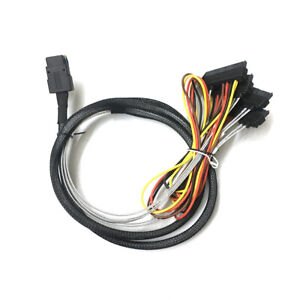 Mini SAS 36 Pin SFF-8087 to 4x SAS/SFF-8482 MINI 4 pin 1 Power HDD Cable 3FT 1M