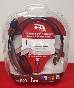 Cyber Acoustics AC-840 USB Headset with Microphone New Sealed