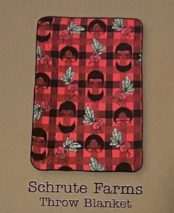 The Office Schrute Farms Fleece Throw Blanket Dwight Mose Culturefly NEW - Picture 1 of 3