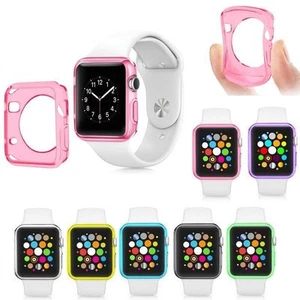 iWatch Apple Watch Slim TPU Schutzhülle Flexibel Cover - Farbig Bumper Dünn Case - Bild 1 von 31