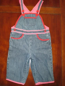 Baby Gap Girl Apple Denim Blue Jean Lined Overalls 6-12 month EUC - Bild 1 von 5