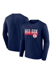 Boston Red Sox MLB Majestic Men's Navy Team Logos Long Sleeve T-Shirt Tee: -2XL - Picture 1 of 8