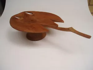 WOODEN CARVED STINGRAY BOWL - Pacific Art Craft - Picture 1 of 1