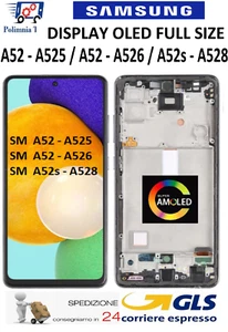 DISPLAY TOUCH FRAME SAMSUNG A52 - A 52 - SM - A525 " OLED " ORIGINAL GLS - Bild 1 von 14