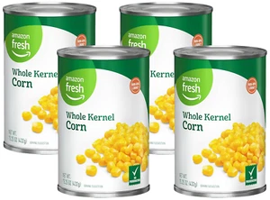 Amazon Fresh, Canned Whole Kernel Corn, 15.25 Oz (Pack of 4) - Picture 1 of 13