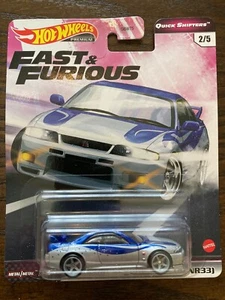 Hot Wheels Nissan Skyline GT-R BCNR33 Fast & Furious Quick Shifters GBW75-J 1/64 - Picture 1 of 2