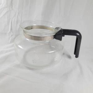 Vintage Mr. Coffee Carafe w/ Flowers with lid 10 cup Brown handle lid - Picture 1 of 8