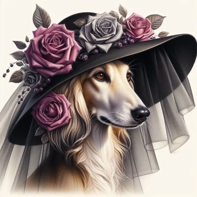 Saluki ,Greyhound , Lurcher, Sighthound Whippet  Card - Image 1 of 2
