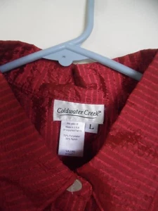 Coldwater Creek Striped  Long Sleeve Button Down Shirt Womens Sz L - Picture 1 of 4