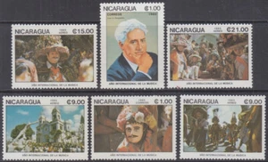 NICARAGUA Sc # 1474-6 CPL MNH SET of 6 - INTERNATIONAL MUSIC YEAR - Picture 1 of 1