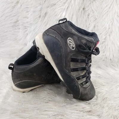 Botines de béisbol RAWLINGS negros juveniles talla 2,5 Foto 1 de 4