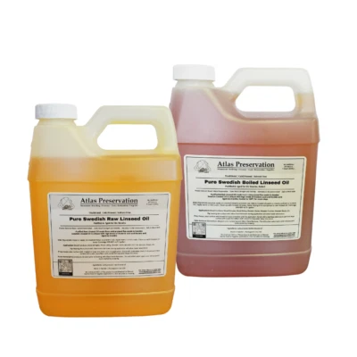 ENDURANCE RESTORATION PRODUCTS Pure Swedish Linseed Oil COMBO - 1 Quart Raw + 1 Quart Boiled