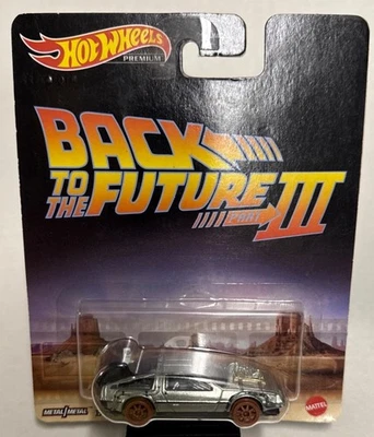 Hot Wheels Premium Regreso al Futuro Parte III DeLorean Die-Cast Car Modelo 1:64 Foto 1 de 4