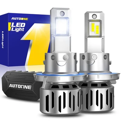 9008 H13 LED Headlight Bulbs High Low Beam 6500K White Super Bright Error Free - Image 1 of 4