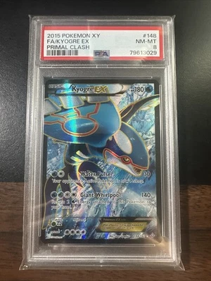 PSA 8 Kyogre EX #148 Full Art 2015 Pokemon XY Primal Clash - Image 1 of 2