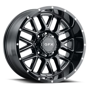Voxx G-FX Wheels Rim TM-5 18x9 5x127/135 ET12 87.1CB Gloss Black Milled - Picture 1 of 5