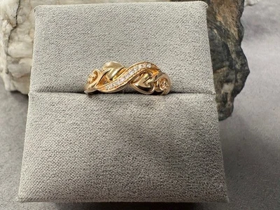 Clogau Welsh 18ct 1854 Gold Tree of Life Diamond Ring Size P £340 off Wales - image 1 of 4