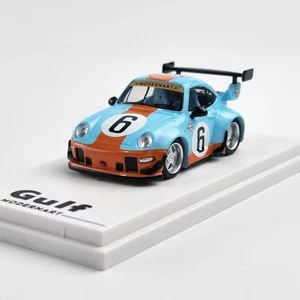 MA 1:64 GULF Q Porsche RWB 993 Alloy Model Car - Picture 1 of 9