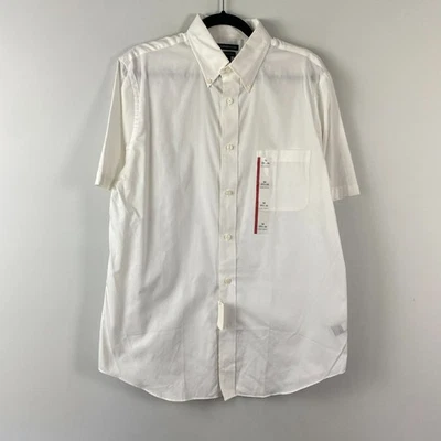 Camisa Croft Barrow manga corta abotonada para hombre mediana 15,5-16 blanca calce clásico Foto 1 de 4