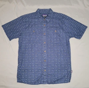 Patagonia Shirt Mens Medium Short Sleeve Hemp Organic Button Up Casual Outdoor - Picture 1 of 16