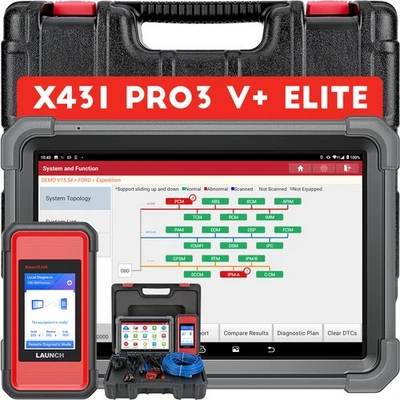 LAUNCH X431 PRO3 V+ ELITE Pro 5 Valise Diagnostic Auto Tous Systèmes Codage ECU - Image 1 of 4