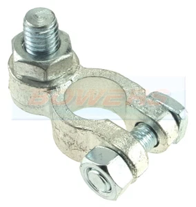 NEGATIVE - BATTERY TERMINAL WITH 8mm M8 VERTICAL STUD LUG BOLT AND NUT FIXING - Picture 1 of 1