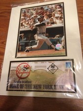 Reggie Jackson New York Yankees matted 8x10 photo & First Day Cover 4-5-2002