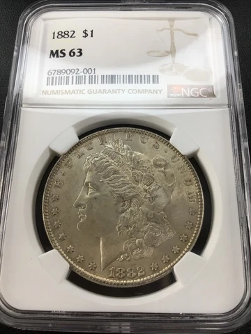 1882 Morgan Silver Dollar NGC MS63 | Beautiful Original Surfaces Cover