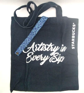 Starbucks Malaysia Folding Tote Bag Denim Artistry in every sip Brand New Unused - Picture 1 of 6