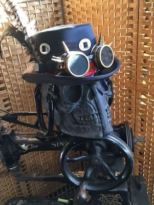 Steampunk Concho Bowler Sombrero Gafas Dieselpunk Gótico Retro Juegos con disfraces Foto 1 de 4