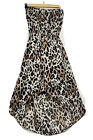 Love ?? Chesley Woman?s Size M Off Shoulder Cheeta Print Brown High Low  Dress