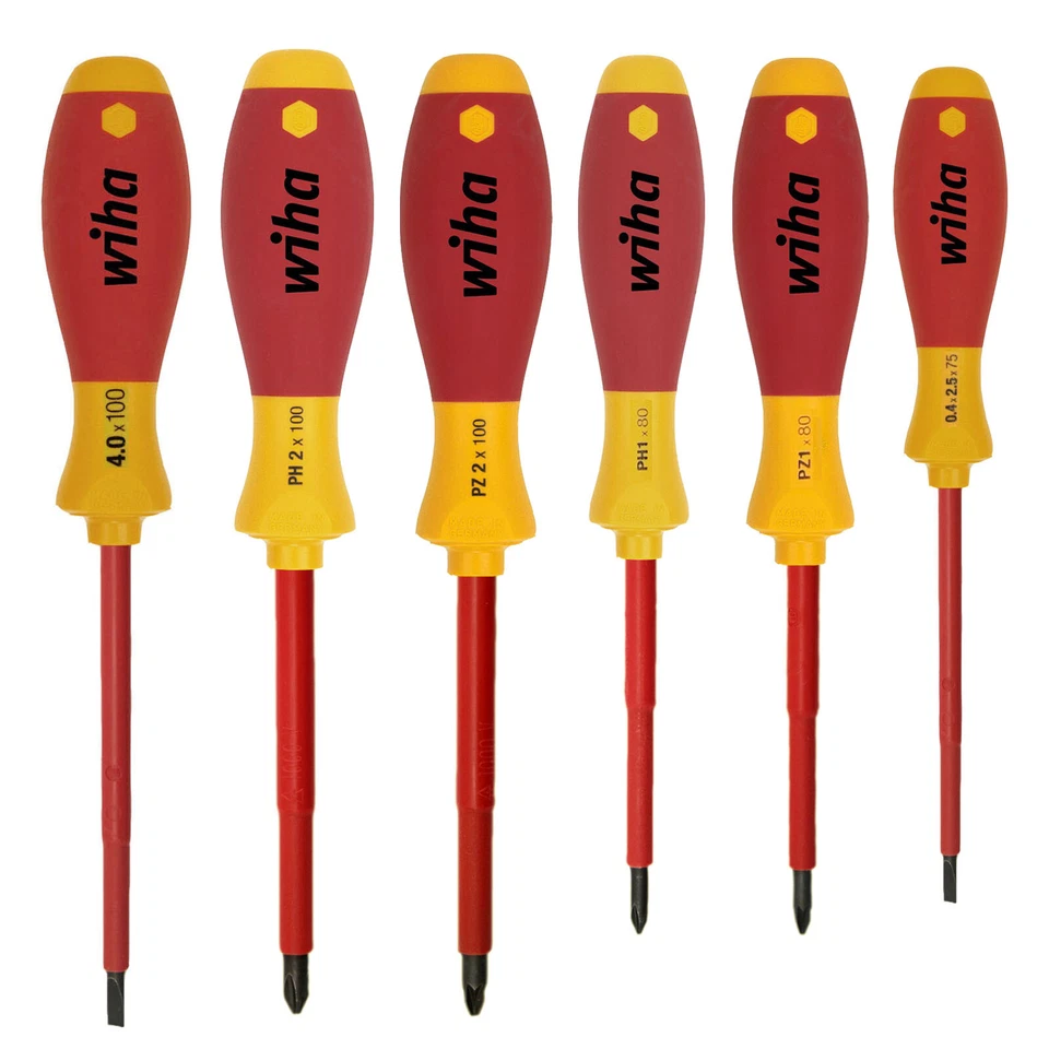 Wiha VDE Schraubendreher PH/PZ/Schlitz Set SoftFinish electric 1000V Germany - Bild 1 von 1