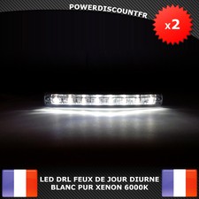LED DRL Feux de jour Avant Phare Diurne Eclairage Voiture auto 8 LED Blanc Xenon