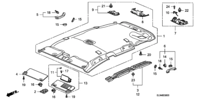 HONDA GENUINE Civic CR-V Insight Acura TSX Sunvisor Grey Clips 88217-S04-003ZAx2 - Image 1 of 2