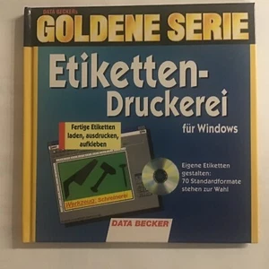 ETIKETTEN DRUCKEREI FÜR WINDOWS MIT CD DATA BECKER GOLDENE SERIE - Bild 1 von 2