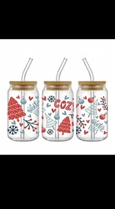 2 UV DTF Cup Wrap Christmas Design, Transfer Waterproof Sticker - Picture 1 of 4
