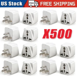 500 European EU To US American Adapter Plug Converter Euro Asia to USA wholesale - Picture 1 of 7