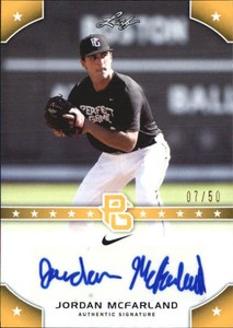 2015 Leaf Perfect Game Autographs Gold #PGJM2 Jordan McFarland /50