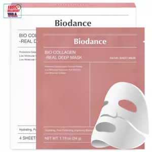 Bio-Collagen Real Deep Mask, Hydrating Overnight Hydrogel Mask, Pore Minimizing, - Picture 1 of 11